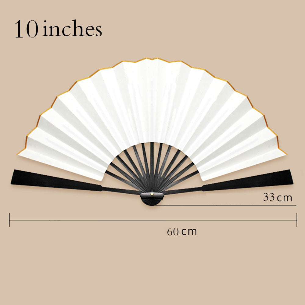 4 Oclock Winter Landscape Double-side Custom Spun Silk Fan Retro Hand-held Folding Fan