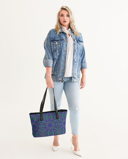 Blue Green Purple Kaleidoscope Stylish Tote