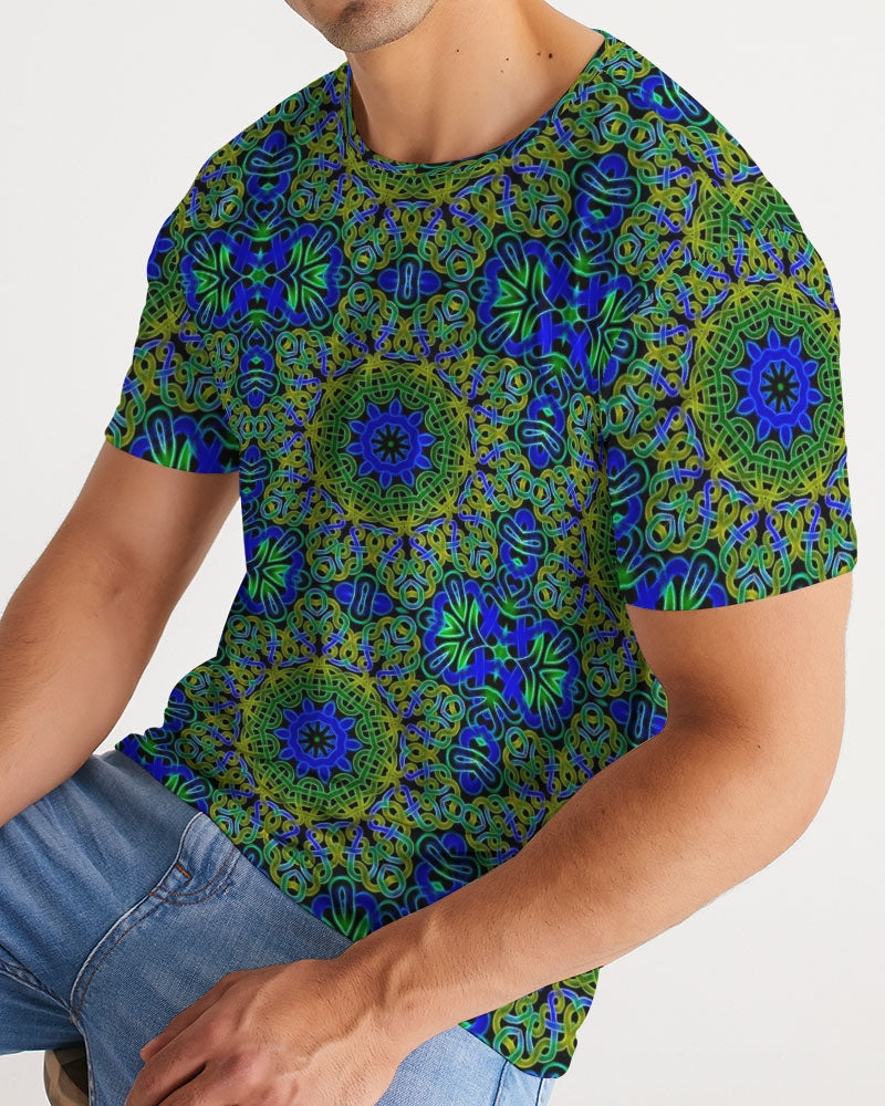 Blue Green Celtic Kaleidoscope Men's Tee