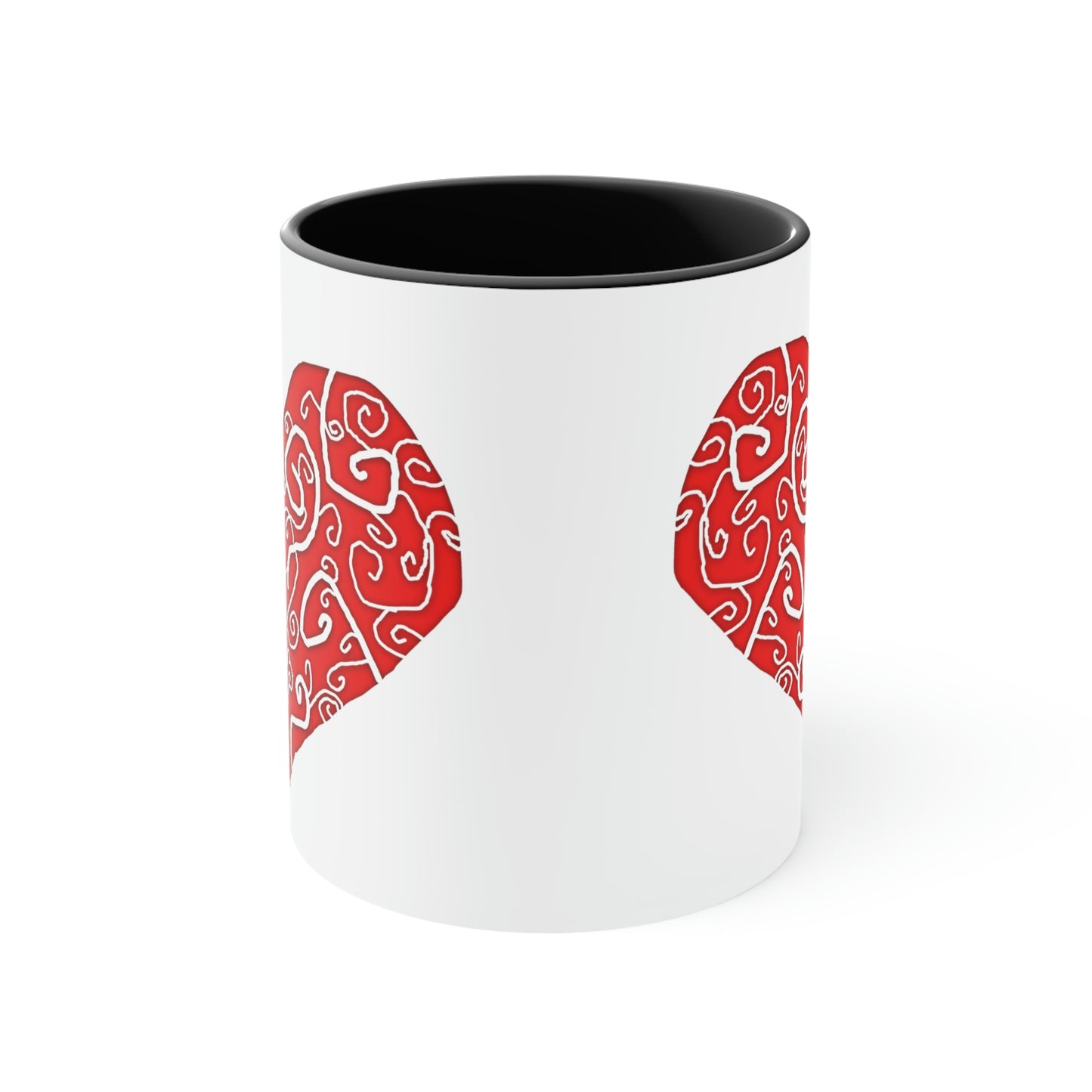Heart Swirls Accent Mug