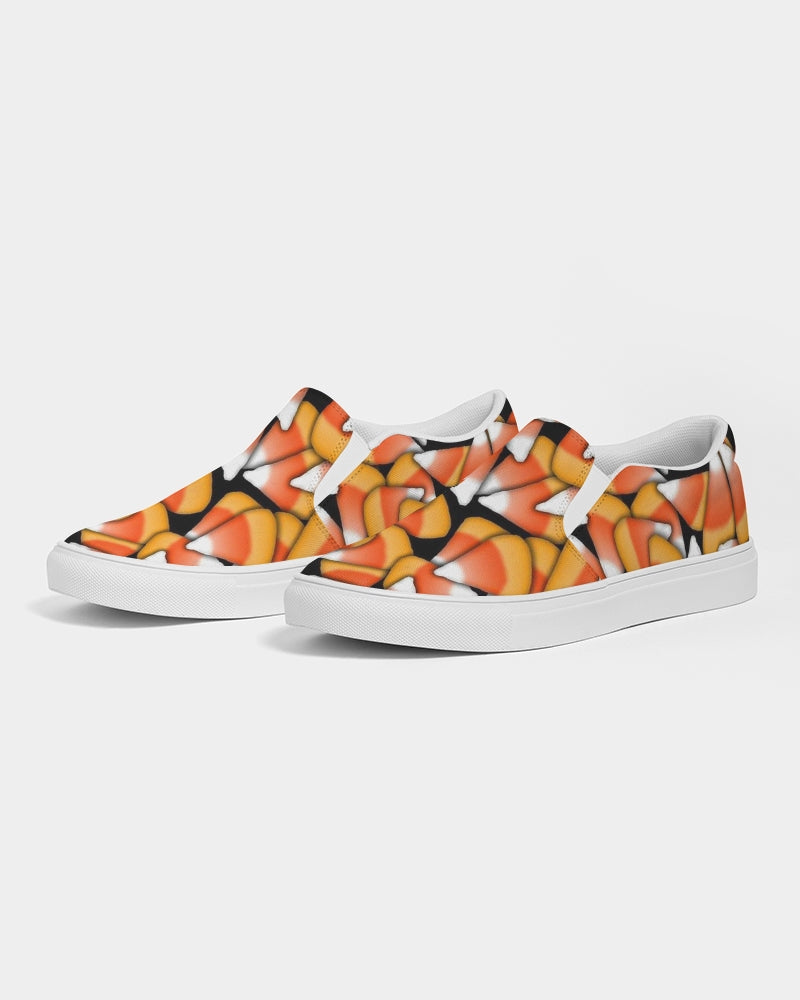 Candy Corn Pattern Women's Slip-On Canvas Shoe