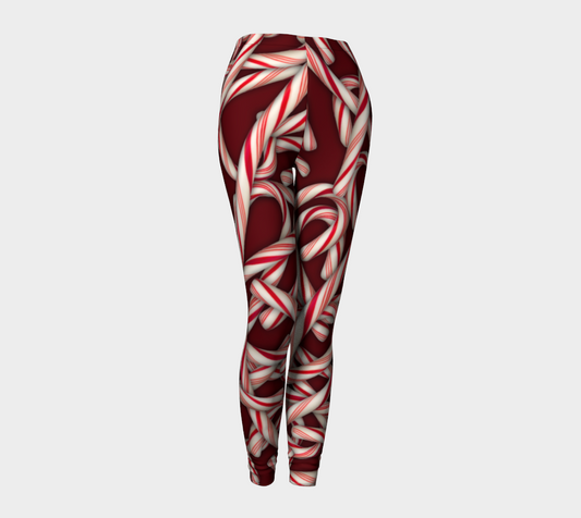 Candy Cane Pattern Leggings