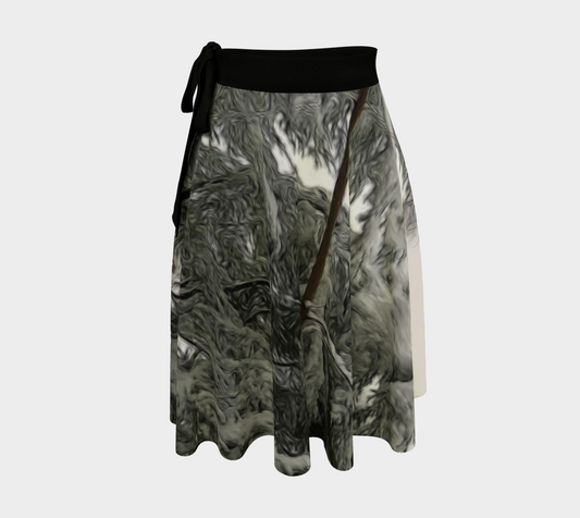 Snow Covered Pine tree Wrap Skirt