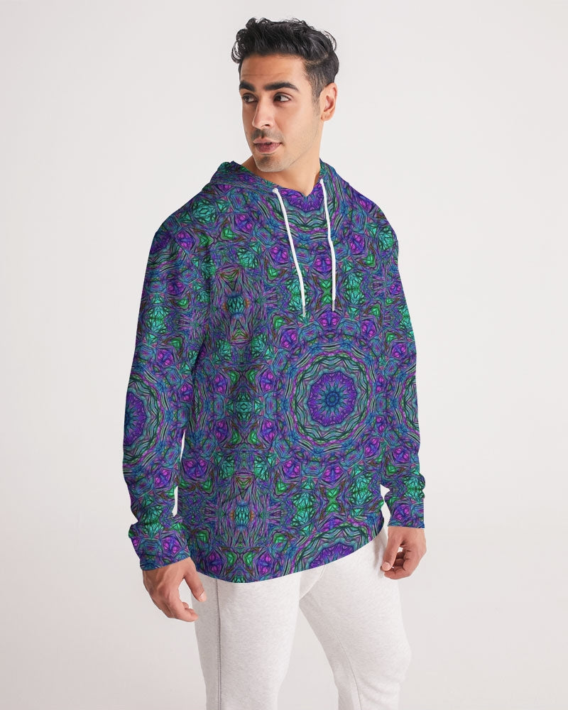 Blue Green Purple Kaleidoscope Men's Hoodie