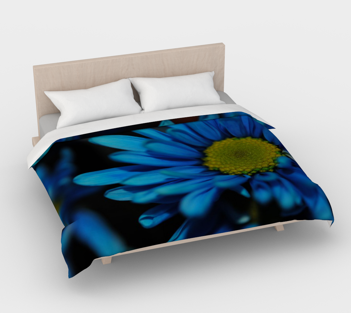 Blue Daisy Duvet Cover