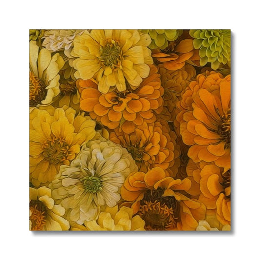 Yellow Zinnias Canvas