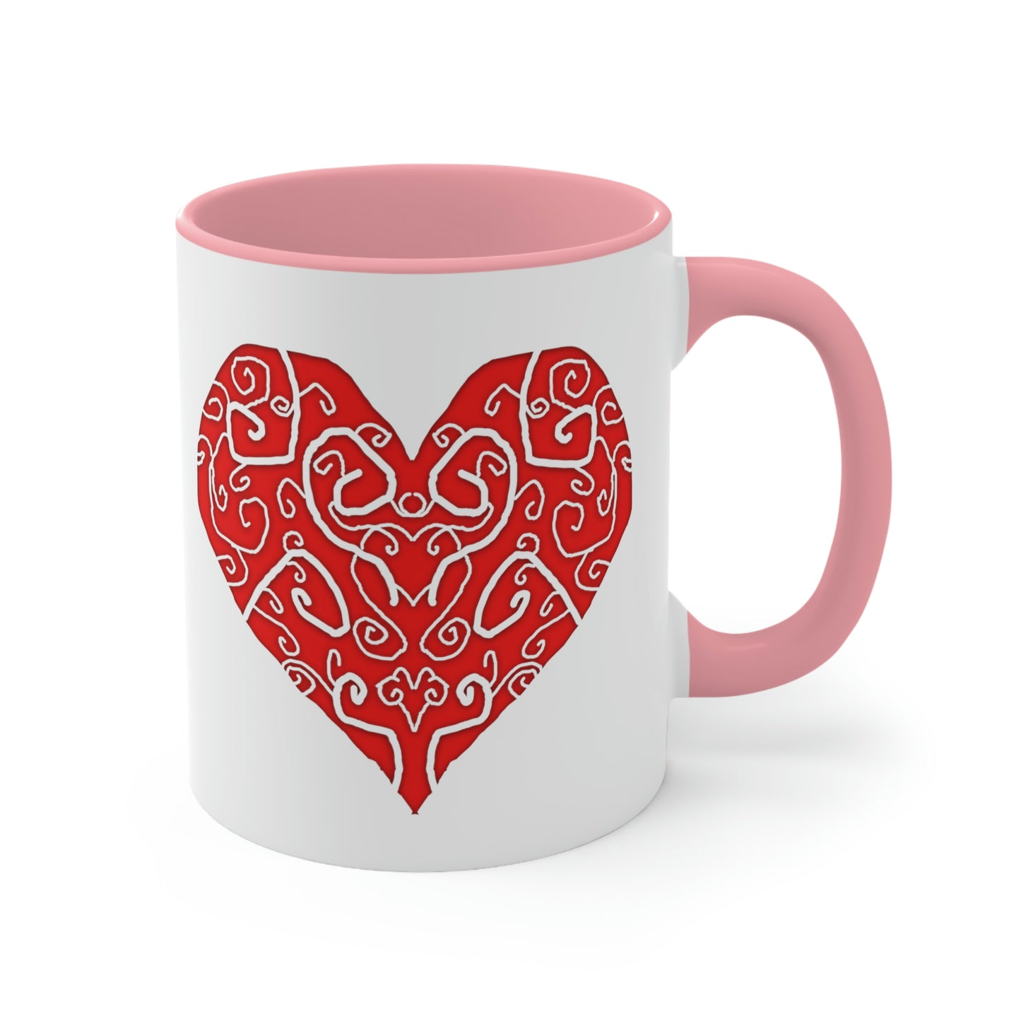 Heart Swirls Accent Mug