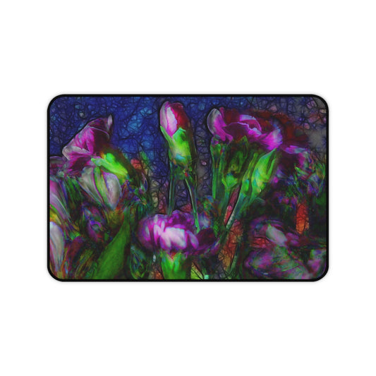 Abstract Pink Carnations Desk Mat
