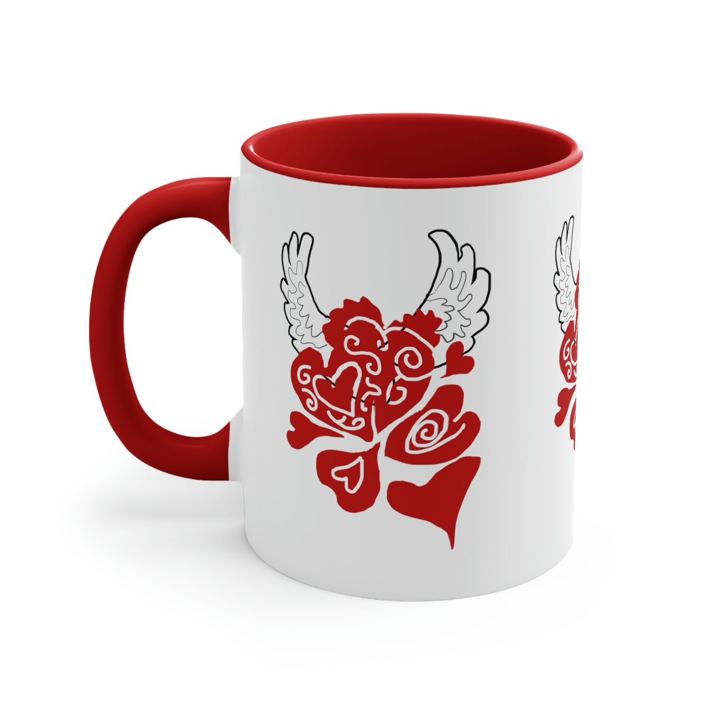 Hearts and Wings Accent Mug