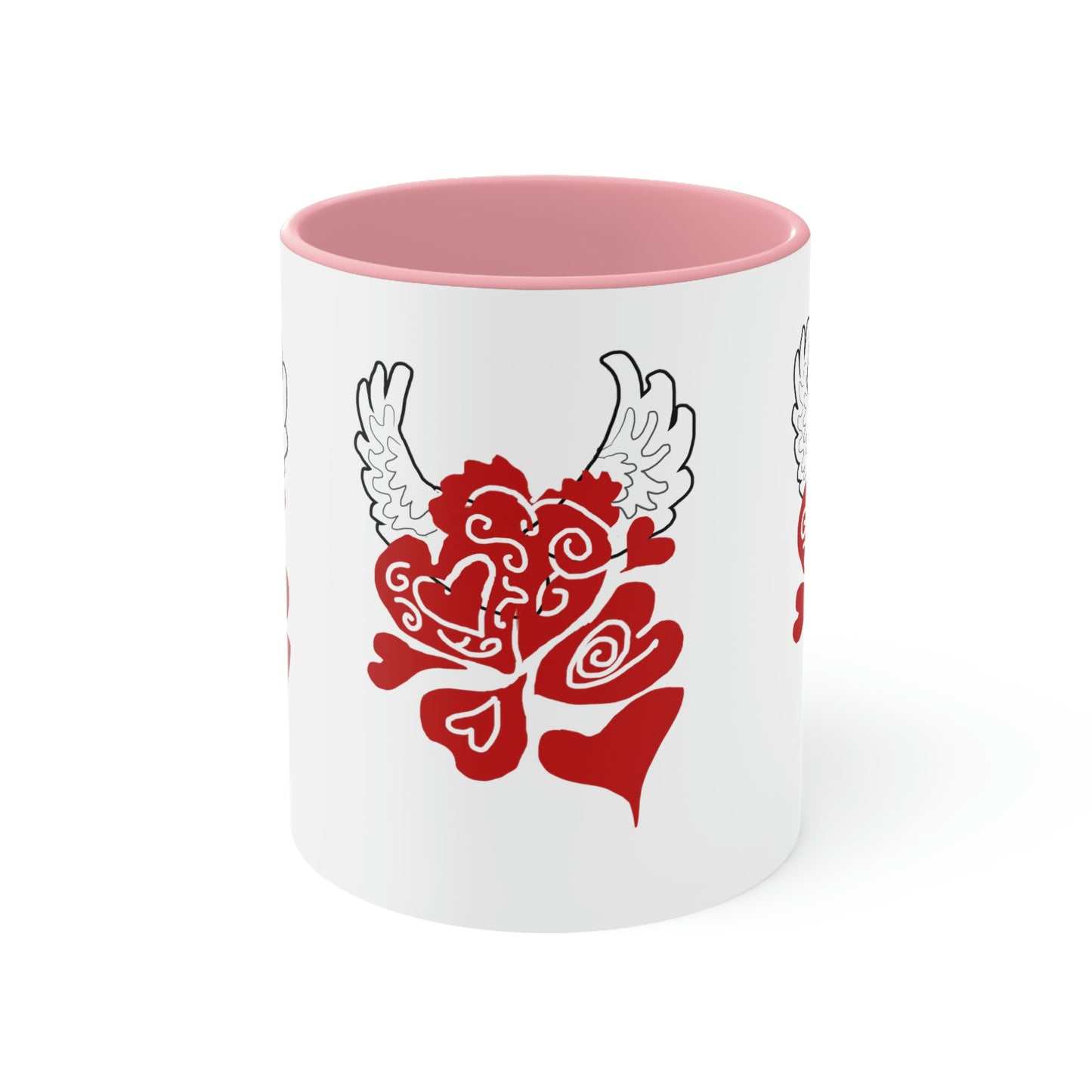 Hearts and Wings Accent Mug