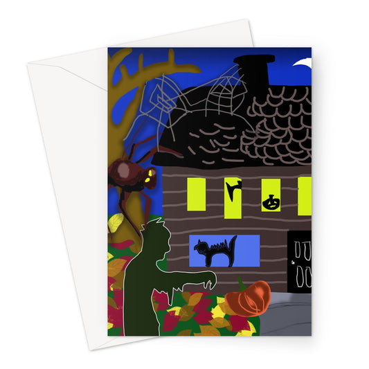 Haunted Hause Greeting Card