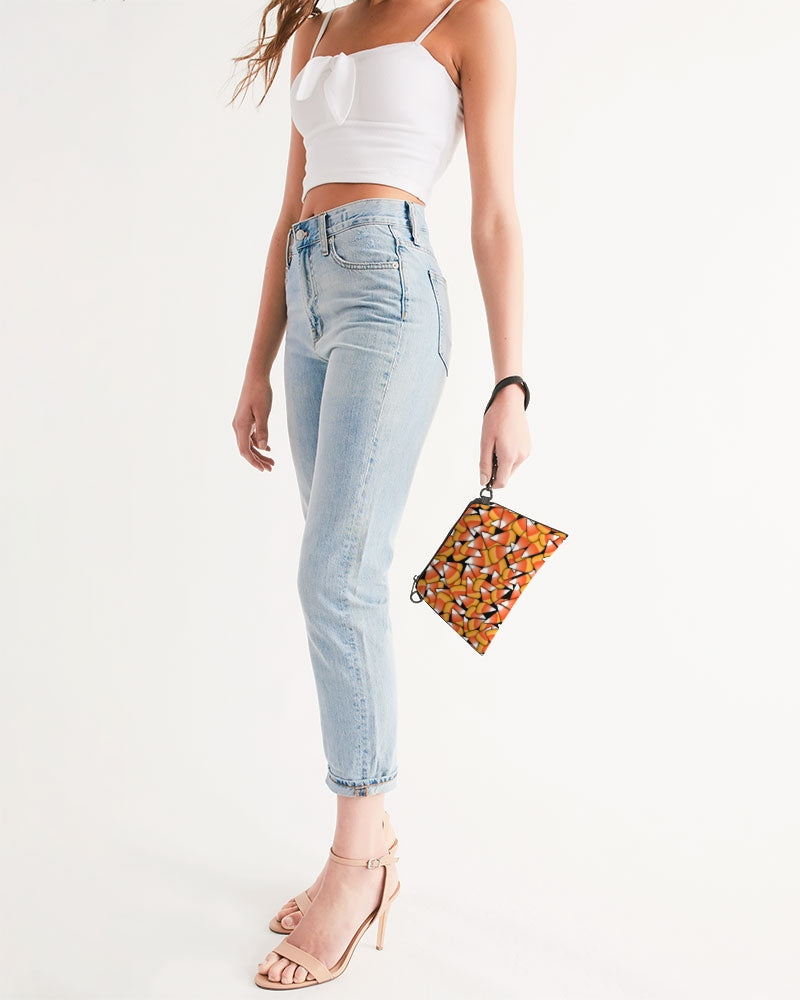 Candy Corn Pattern Wristlet