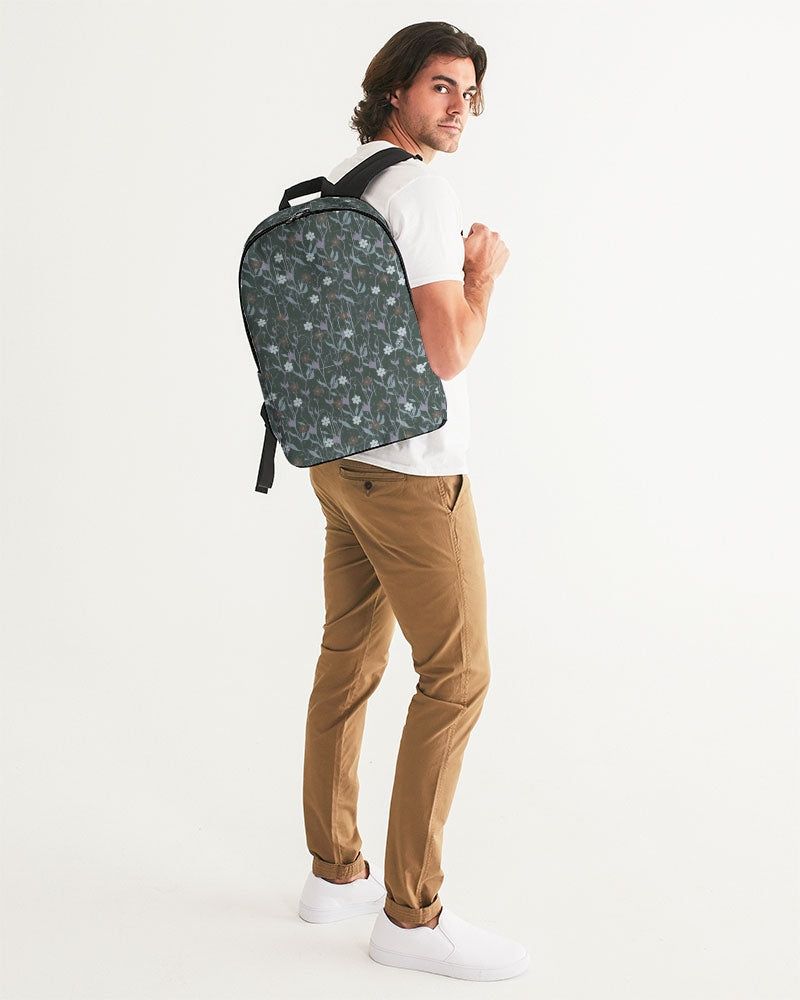 Violets On Gray Large Backpack