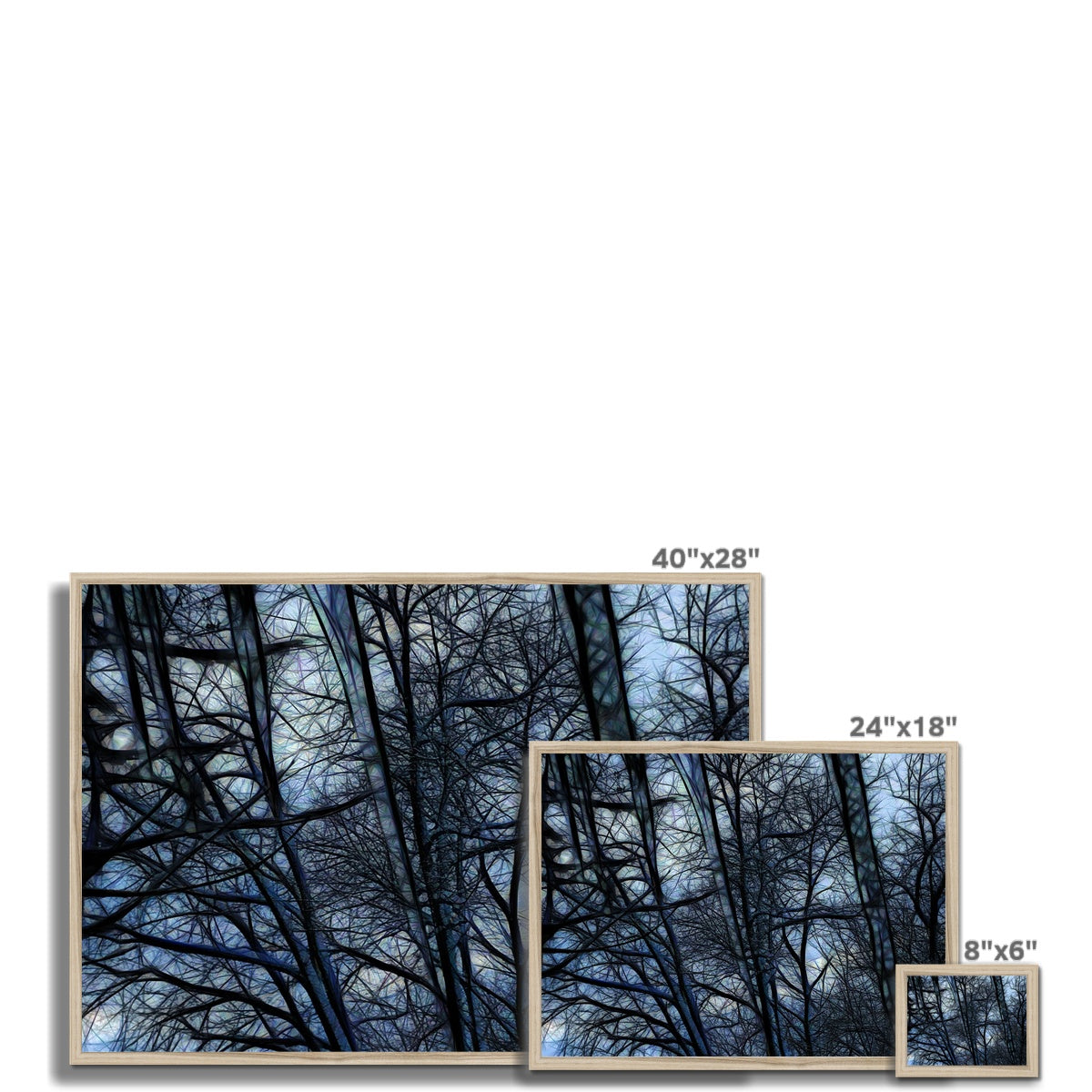 Twilight Icicles Framed Print