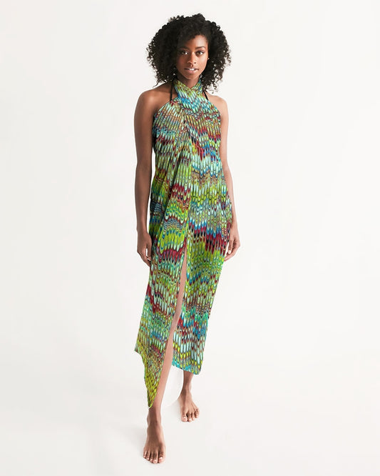 Cool Green Marbled Swim Cover Up