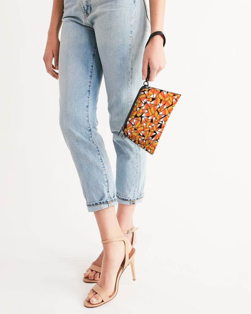 Candy Corn Pattern Wristlet