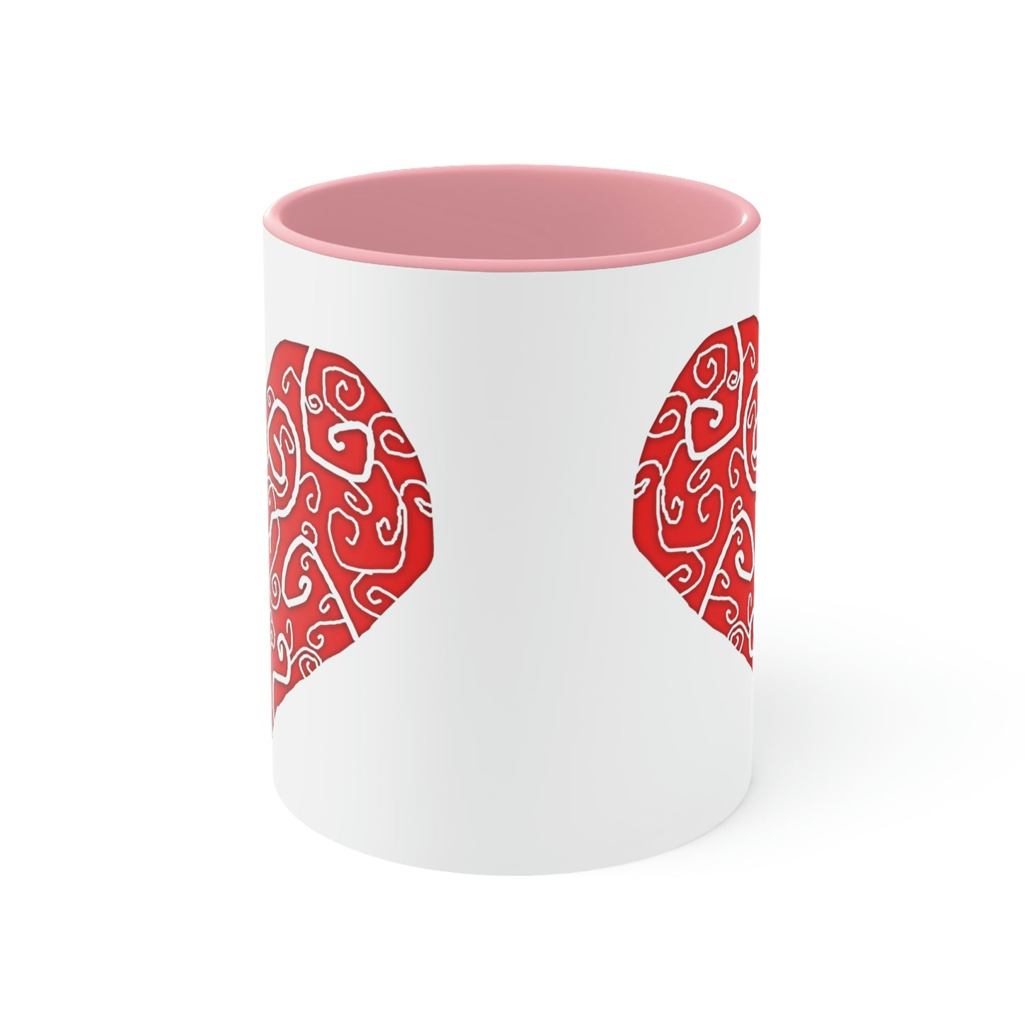 Heart Swirls Accent Mug