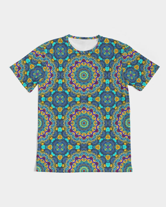 Blue Green Blur Kaleidoscope Men's Tee