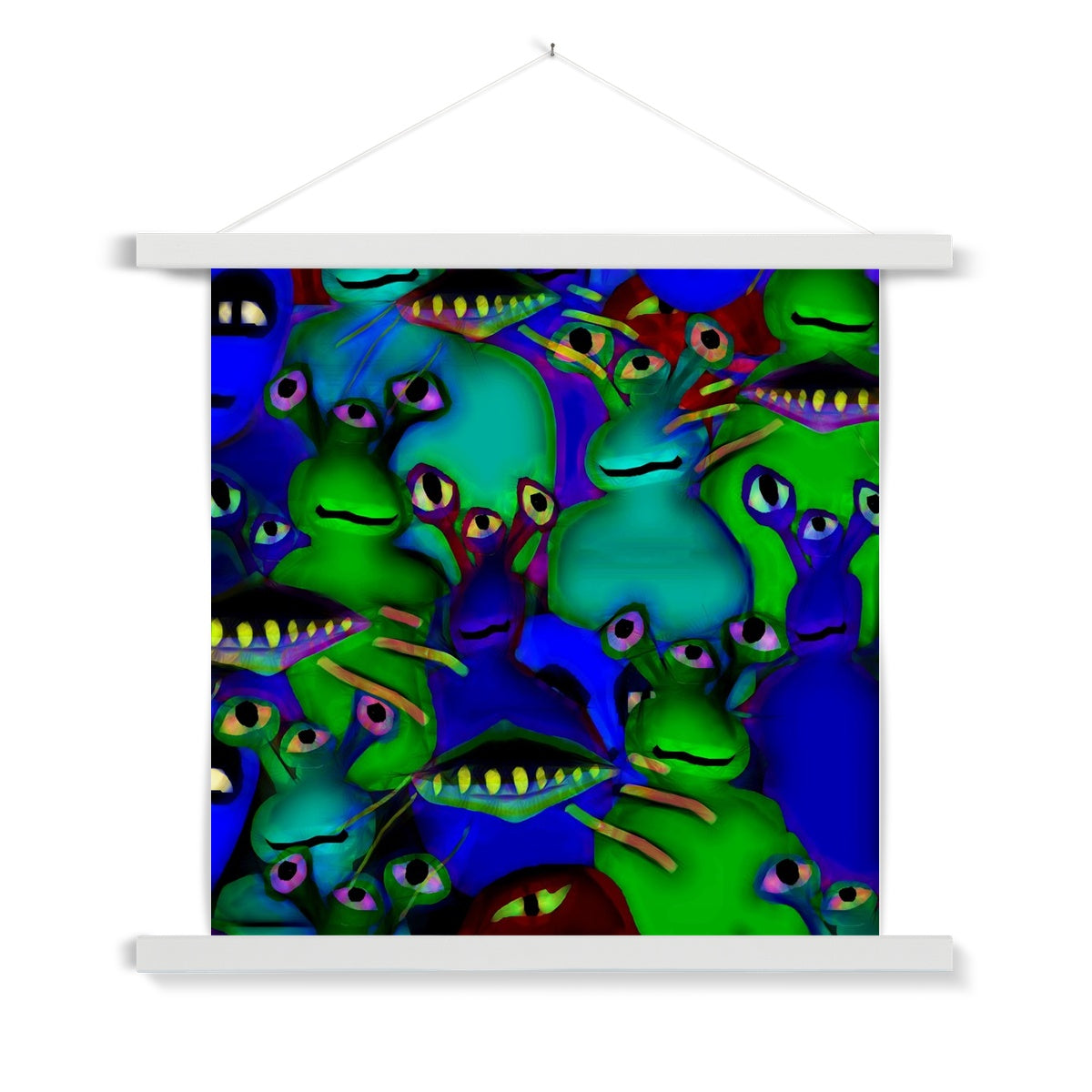 Aliens Collage Fine Art Print with Hanger