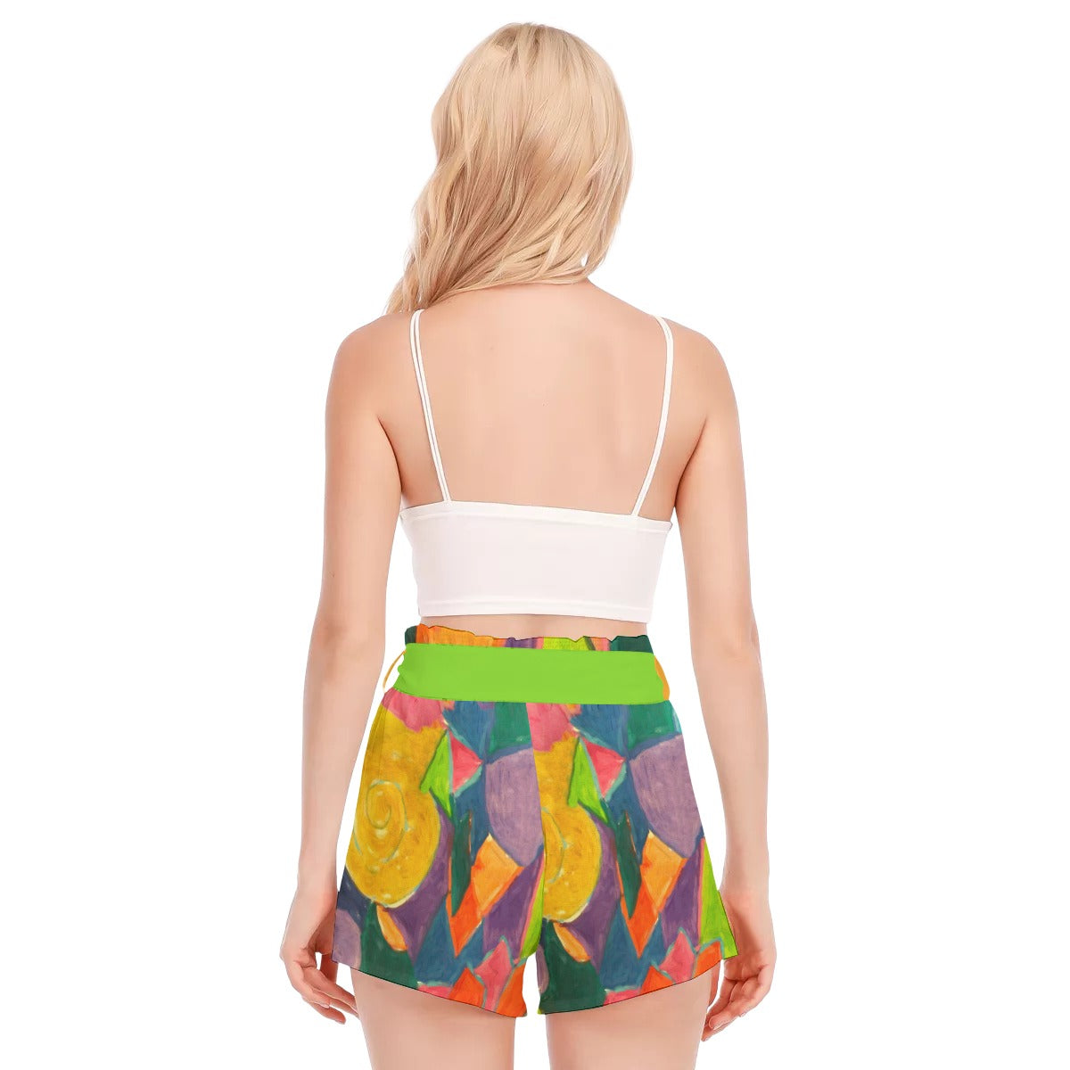Dreams of Spring All-Over Print Women's Waist Shorts
