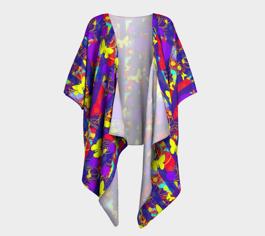 Happy Spring Draped Kimono
