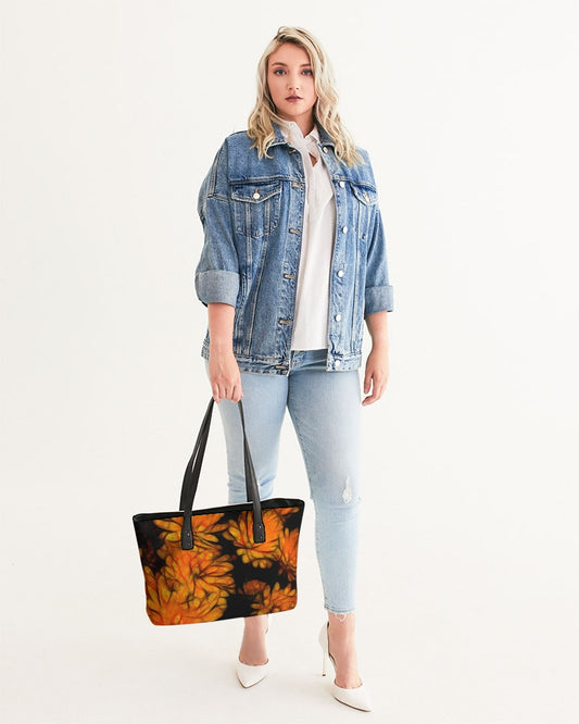 Yellow Fall Mums Stylish Tote