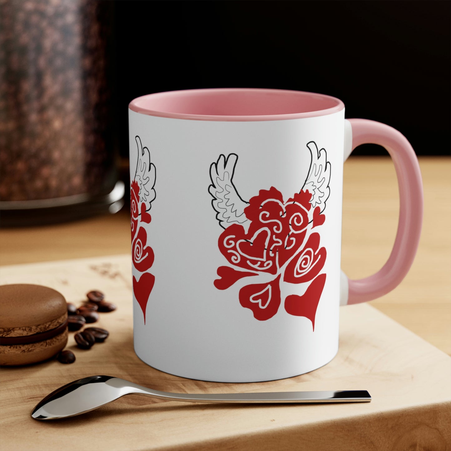 Hearts and Wings Accent Mug
