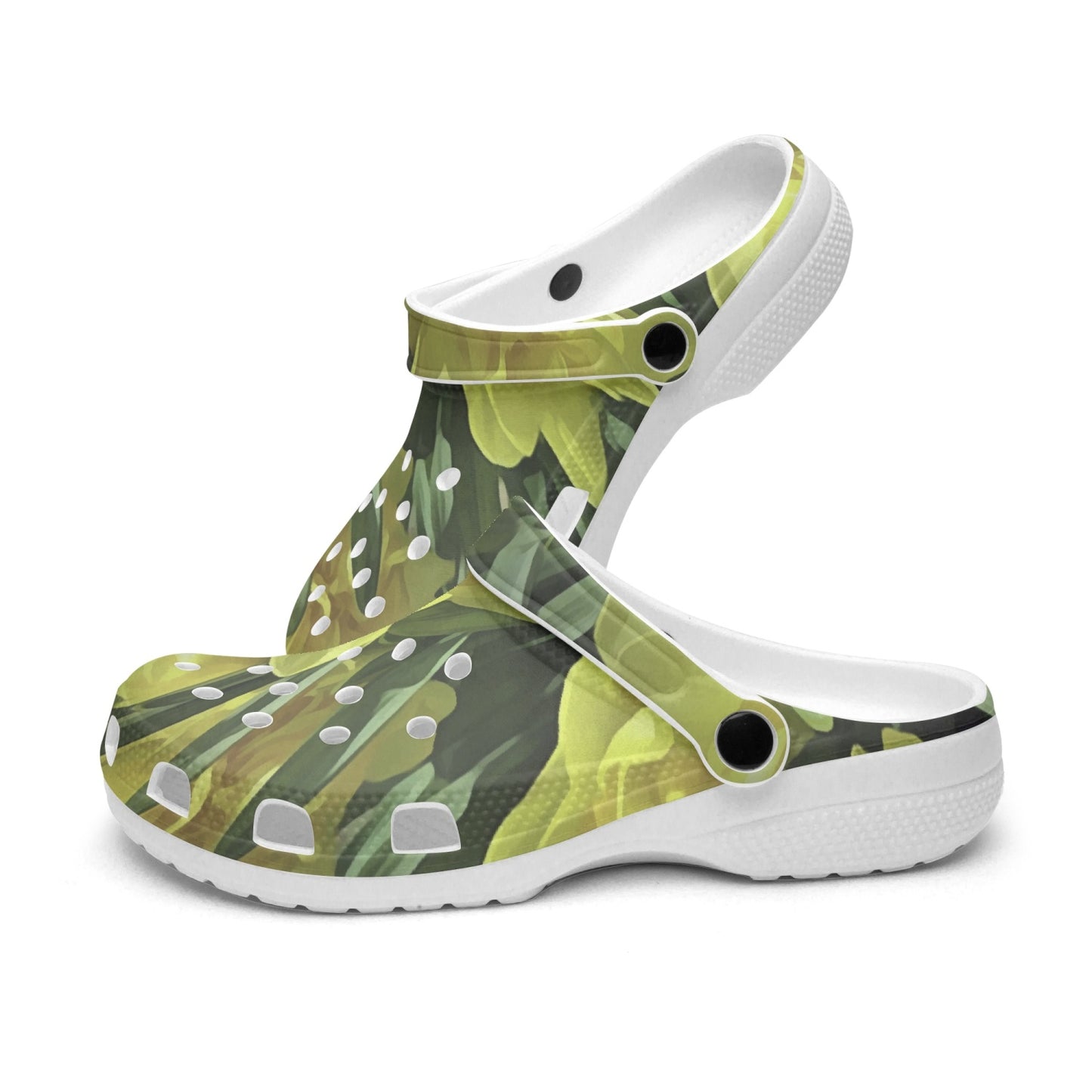 Bright Yellow Daffodils 413. All Over Printed Clogs