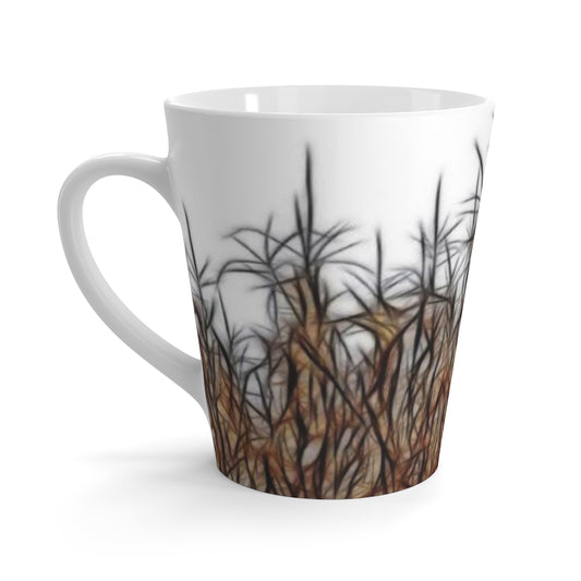 Cornfield on White Latte Mug