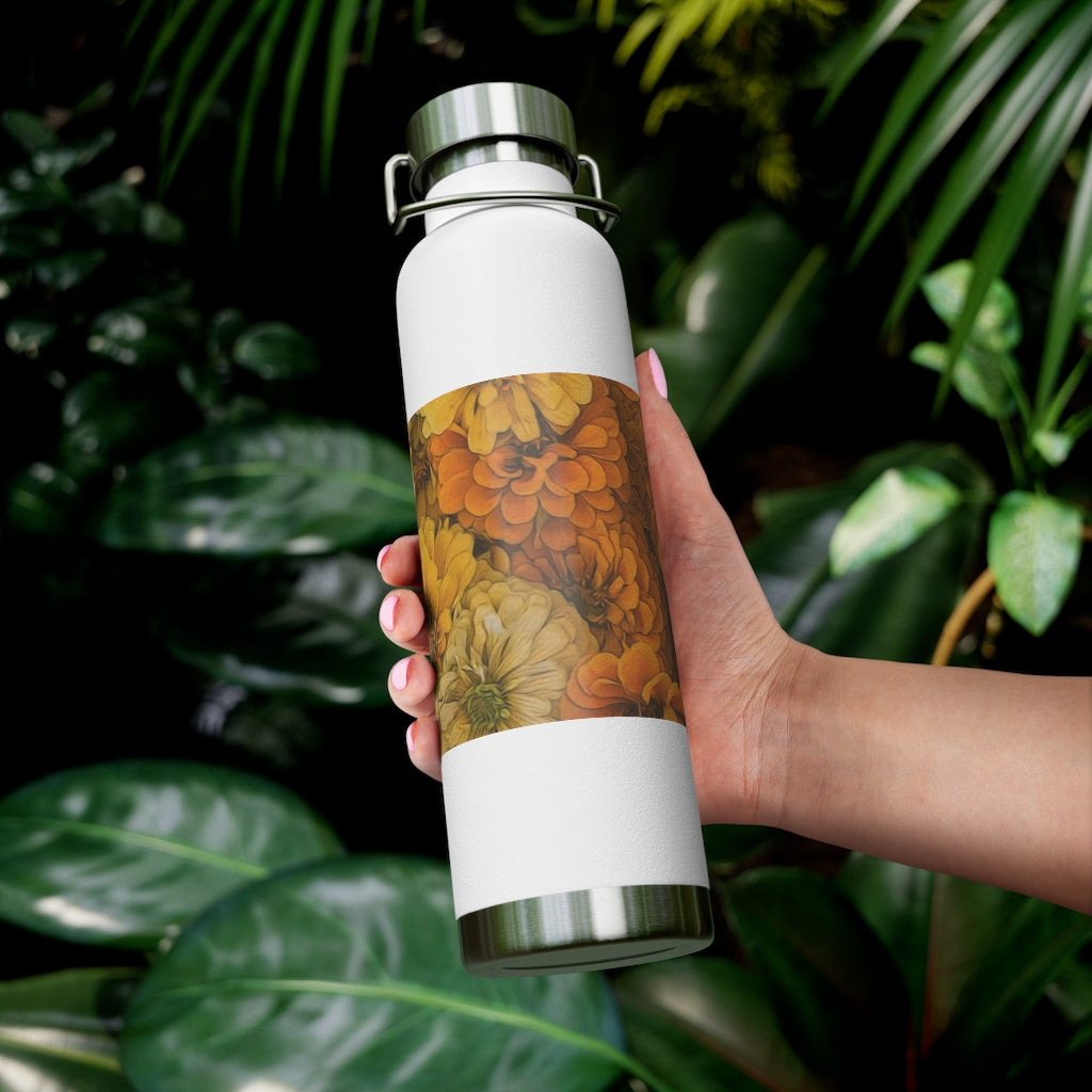 Yellow Zinnias 22oz Vacuum Insulated Bottle