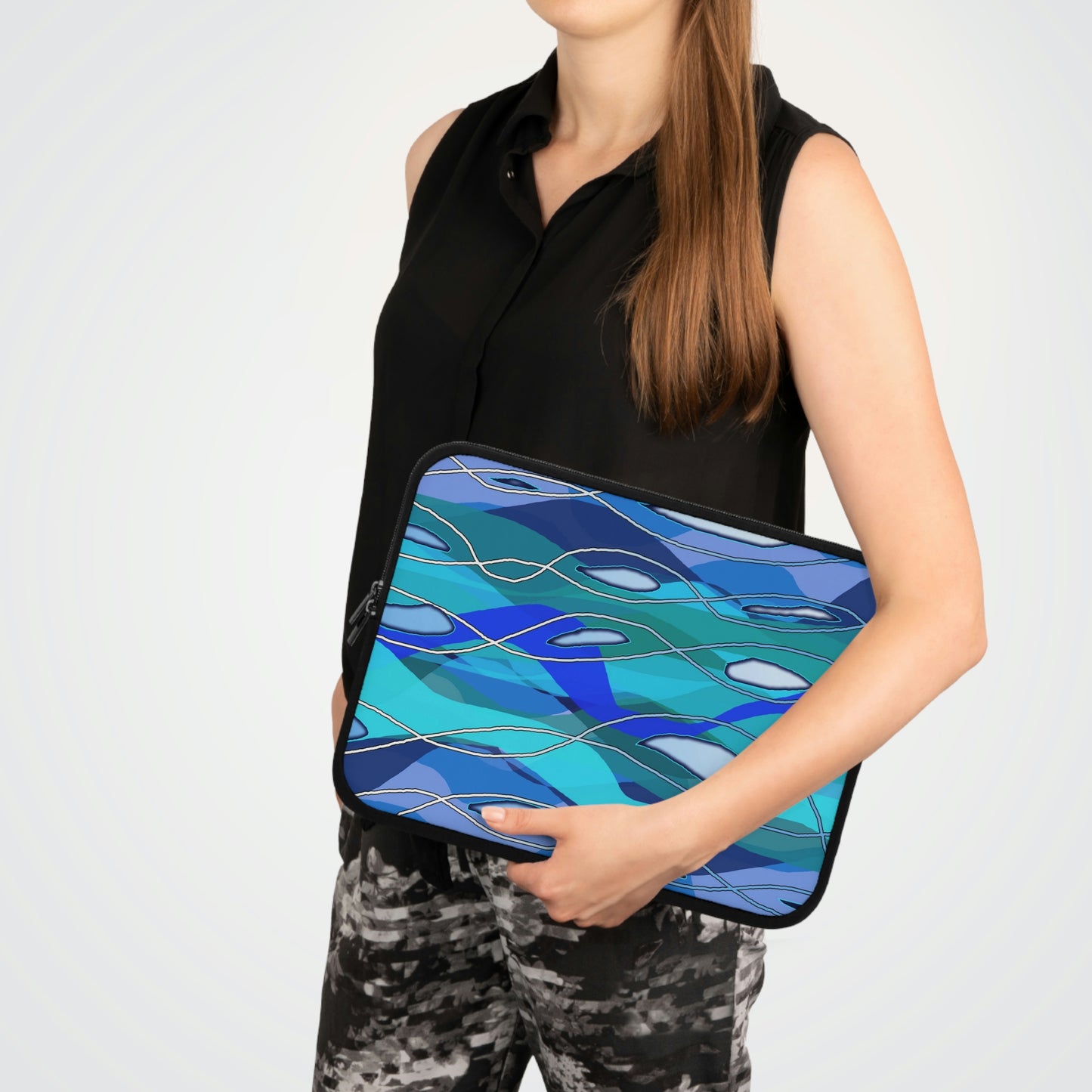 Wavy Blue Laptop Sleeve