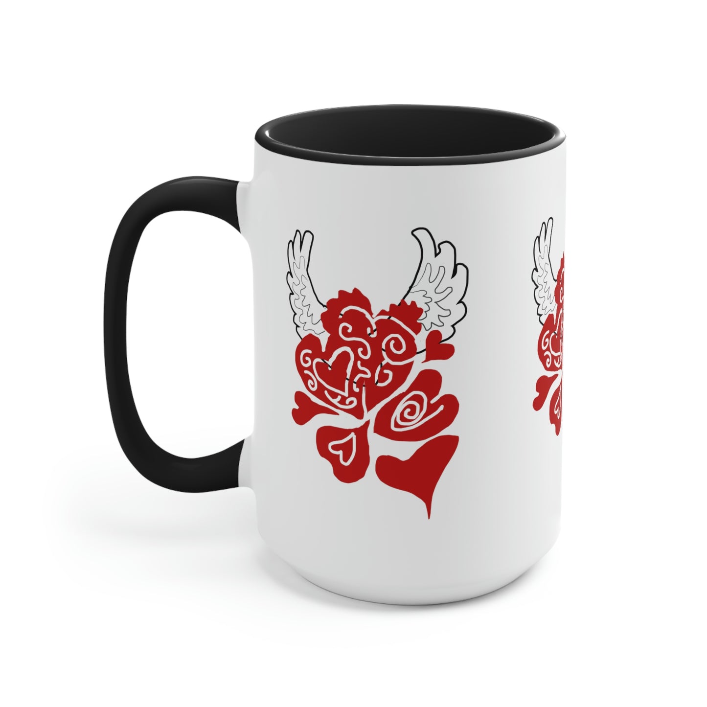 Hearts and Wings Accent Mug