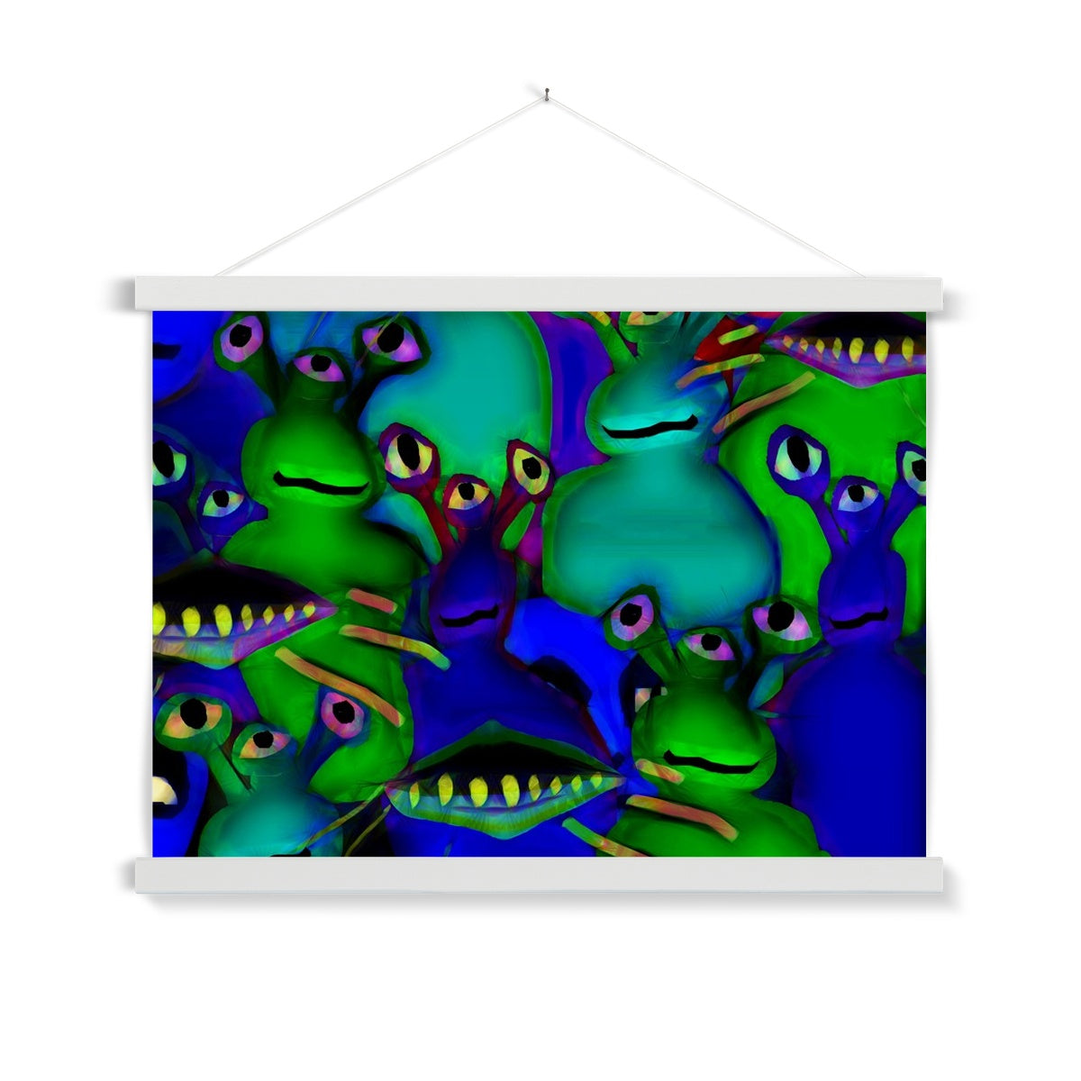 Aliens Collage Fine Art Print with Hanger
