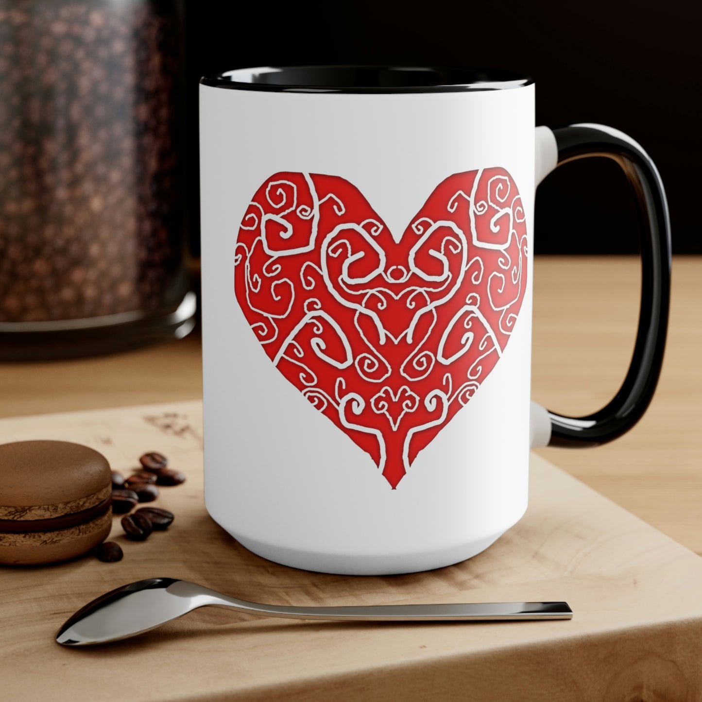 Heart Swirls Accent Mug