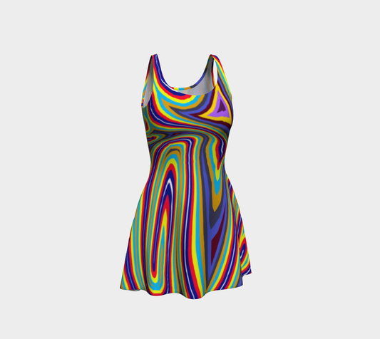 Curly Swirls Flare Dress