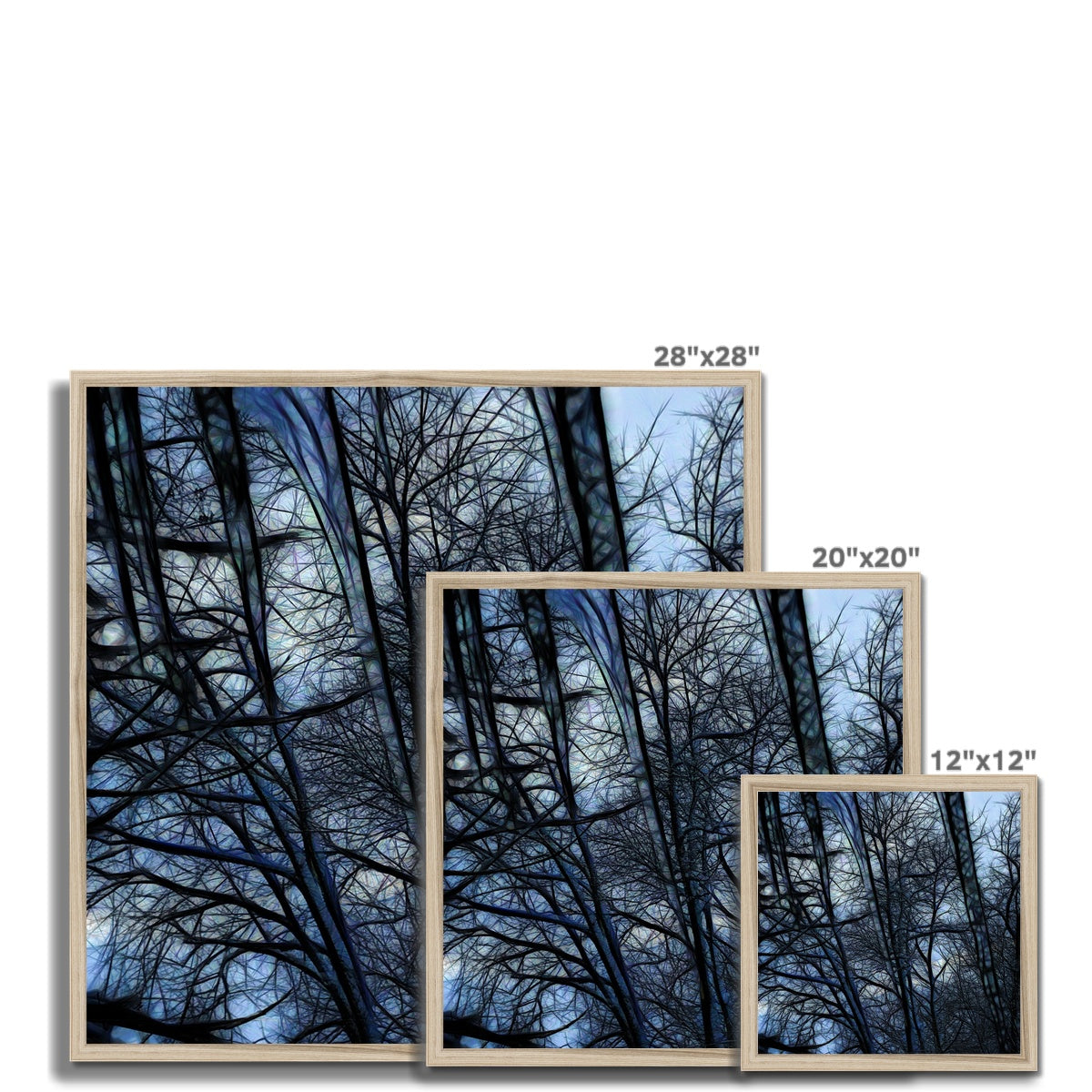 Twilight Icicles Framed Print