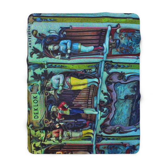 Music Cart Netherlands Sherpa Fleece Blanket