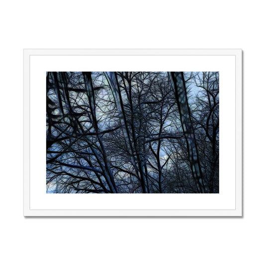 Twilight Icicles Framed & Mounted Print