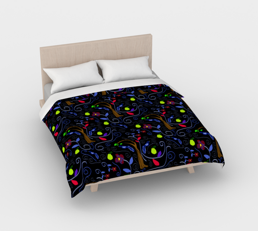 Birds and Scrolls Duvet Cover