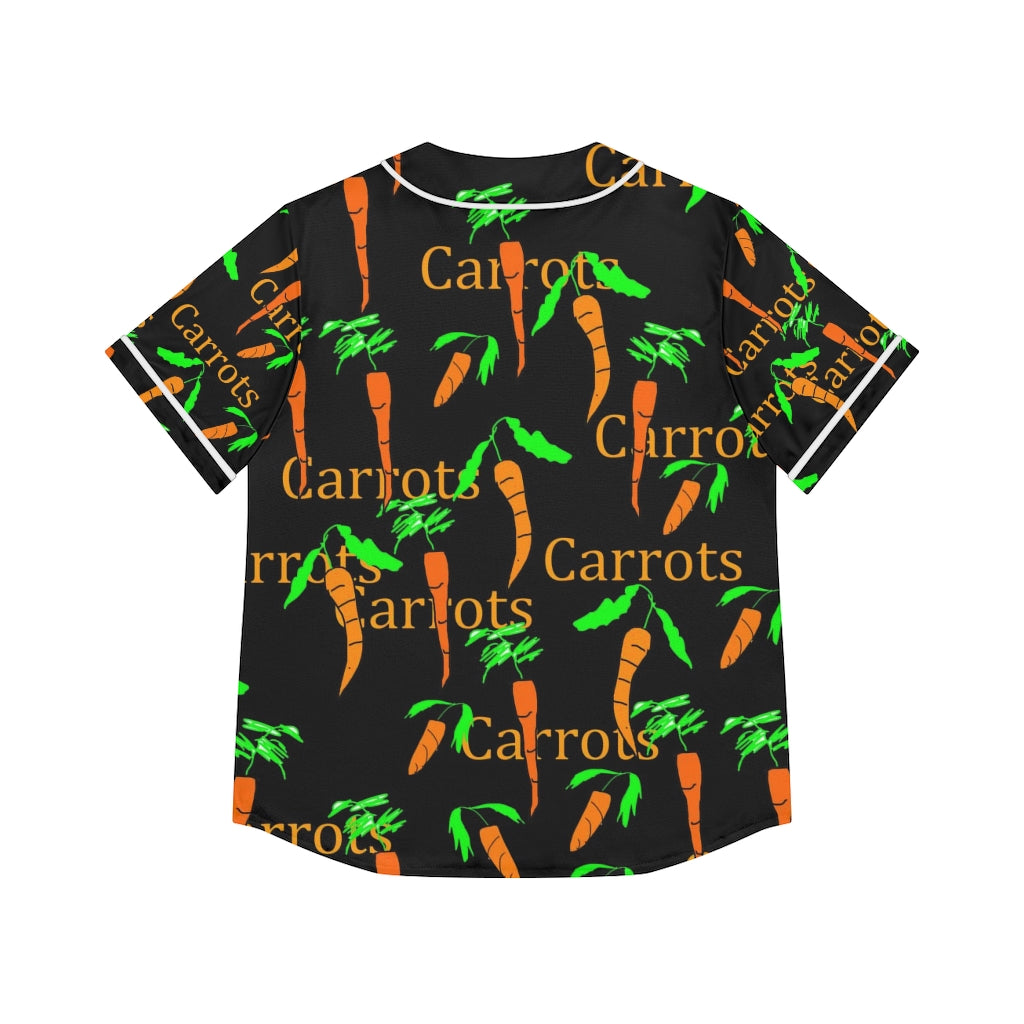 Carrots Pattern Women's Baseball Jersey (AOP)