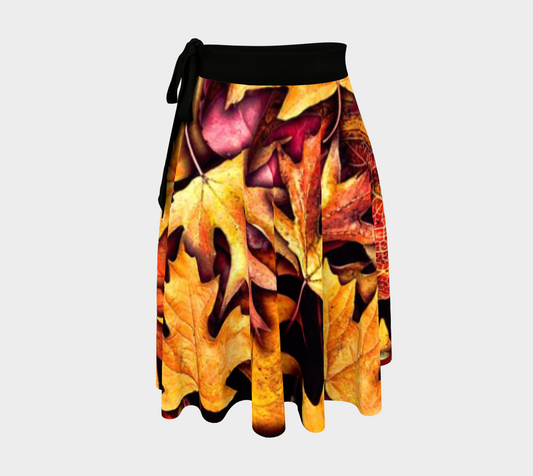 Fall Leaves Wrap Skirt