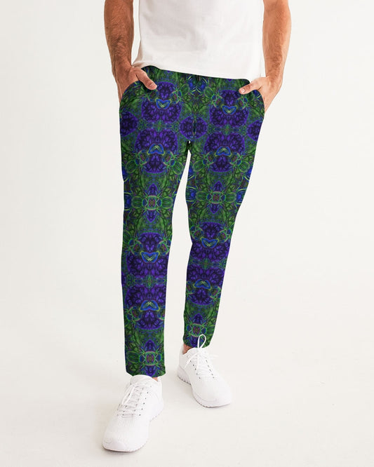 blue Green Ribbon Kaleidoscope Men's Joggers