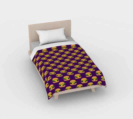 Cheeseburger Pattern Duvet Cover