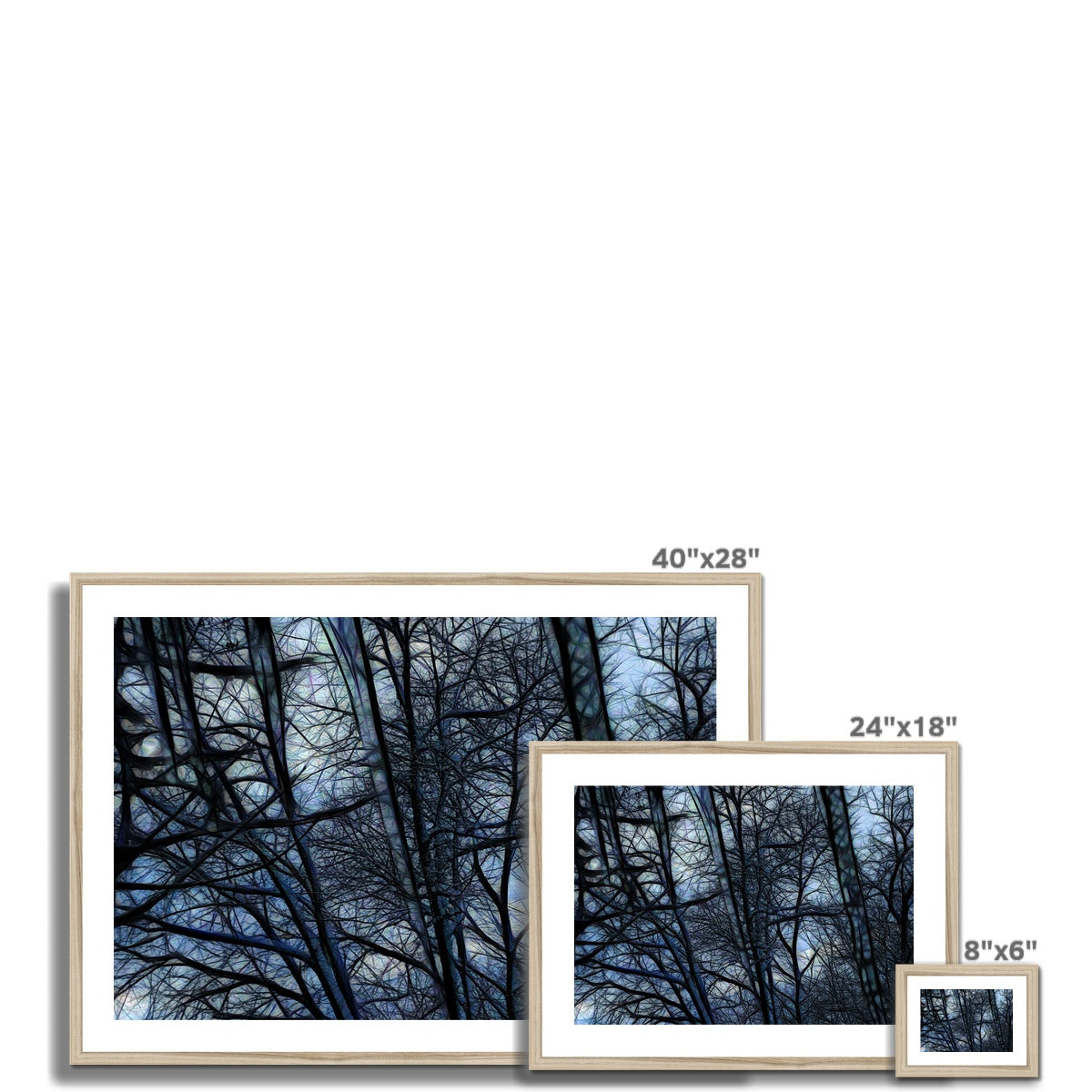 Twilight Icicles Framed & Mounted Print