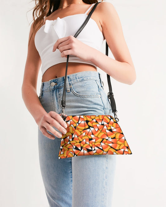 Candy Corn Pattern Wristlet