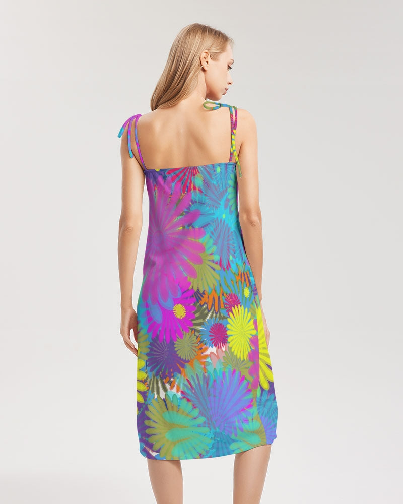 Daisy Festival Women's Tie Strap Split Dress