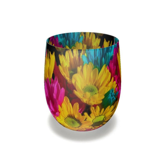Spring Daisies Water Glass