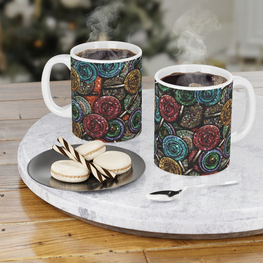 Glitter Lollipop Pattern Ceramic Mugs (11oz\15oz\20oz)