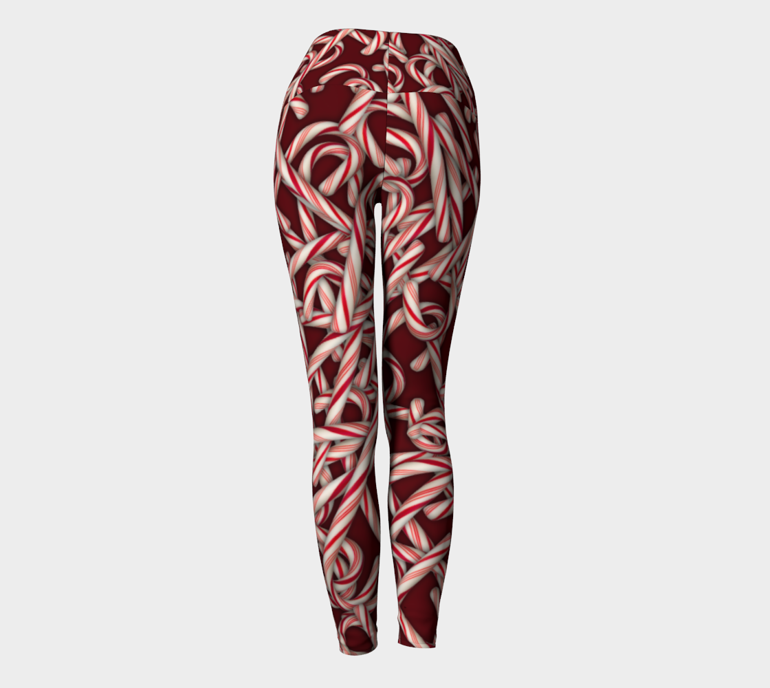 Candy Cane Collage Yoga Leggings