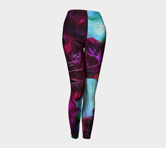 Red and White Roses Leggings